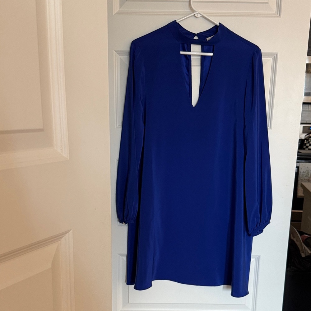 Amanda Uprichard Royal Blue Long Sleeve Dress